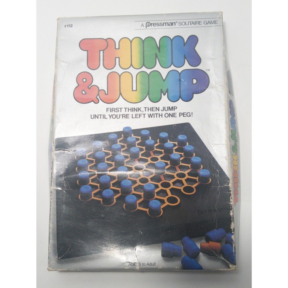 Think and Jump Pressman Solitaire Game 1984 Complete Vintage Brain Teaser